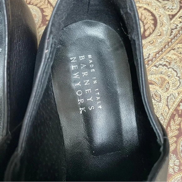 Barneys New York Women’s Black Leather Strap Loafers Flats Size 7 Made in Italy - Picture 11 of 12